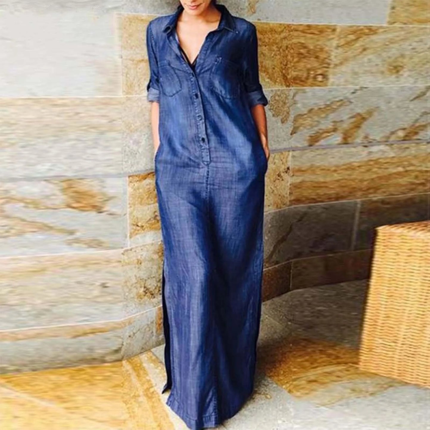 Denim Long Dress