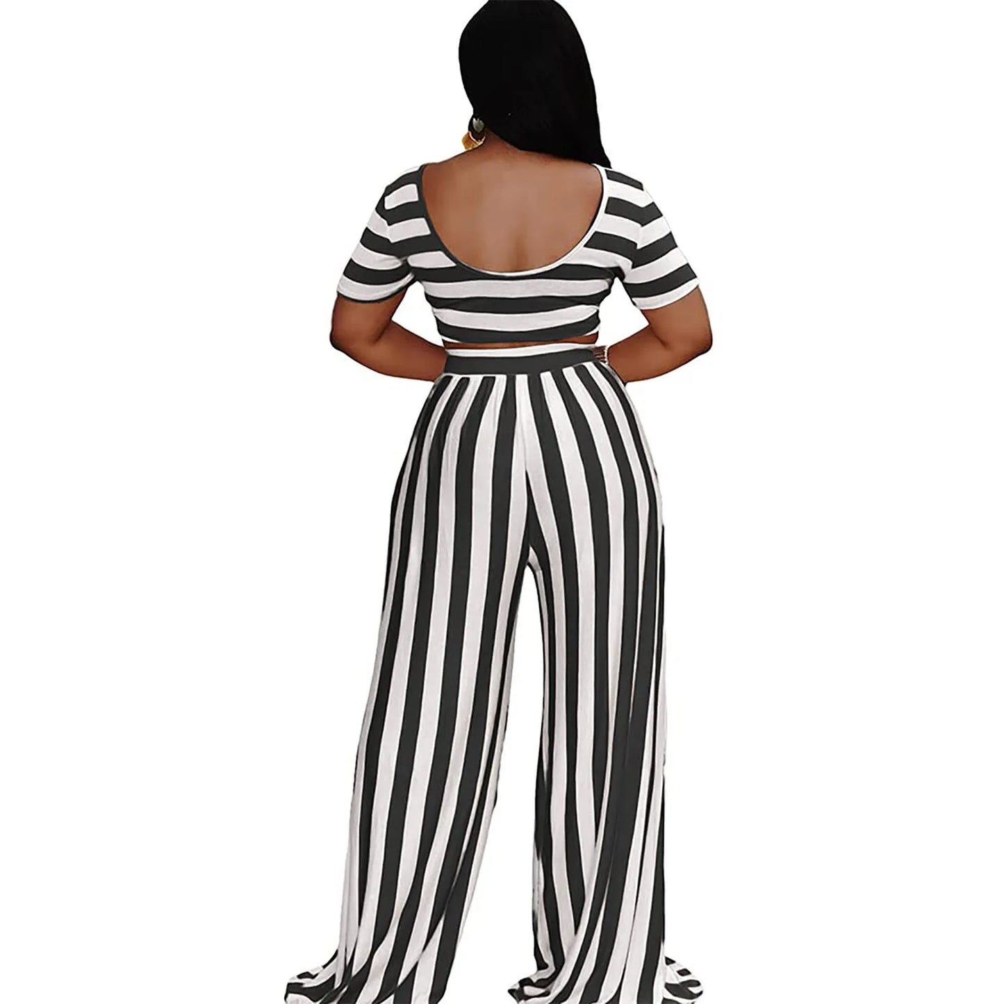 White Striped Set