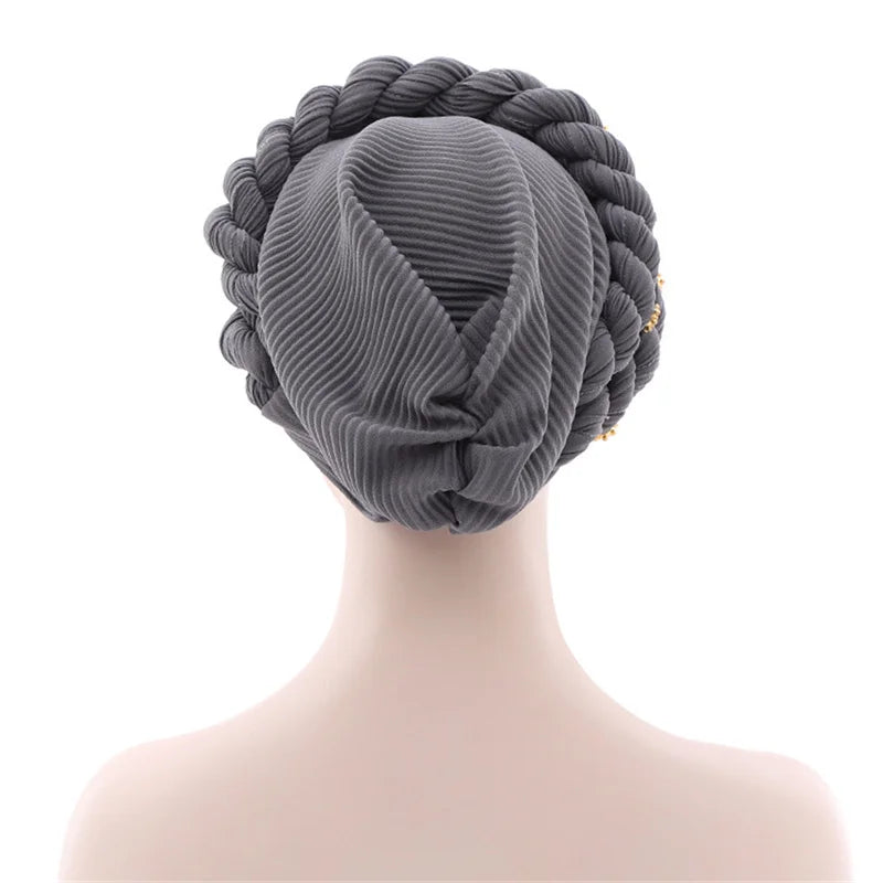 Double Braid Diamonds Halo Turban