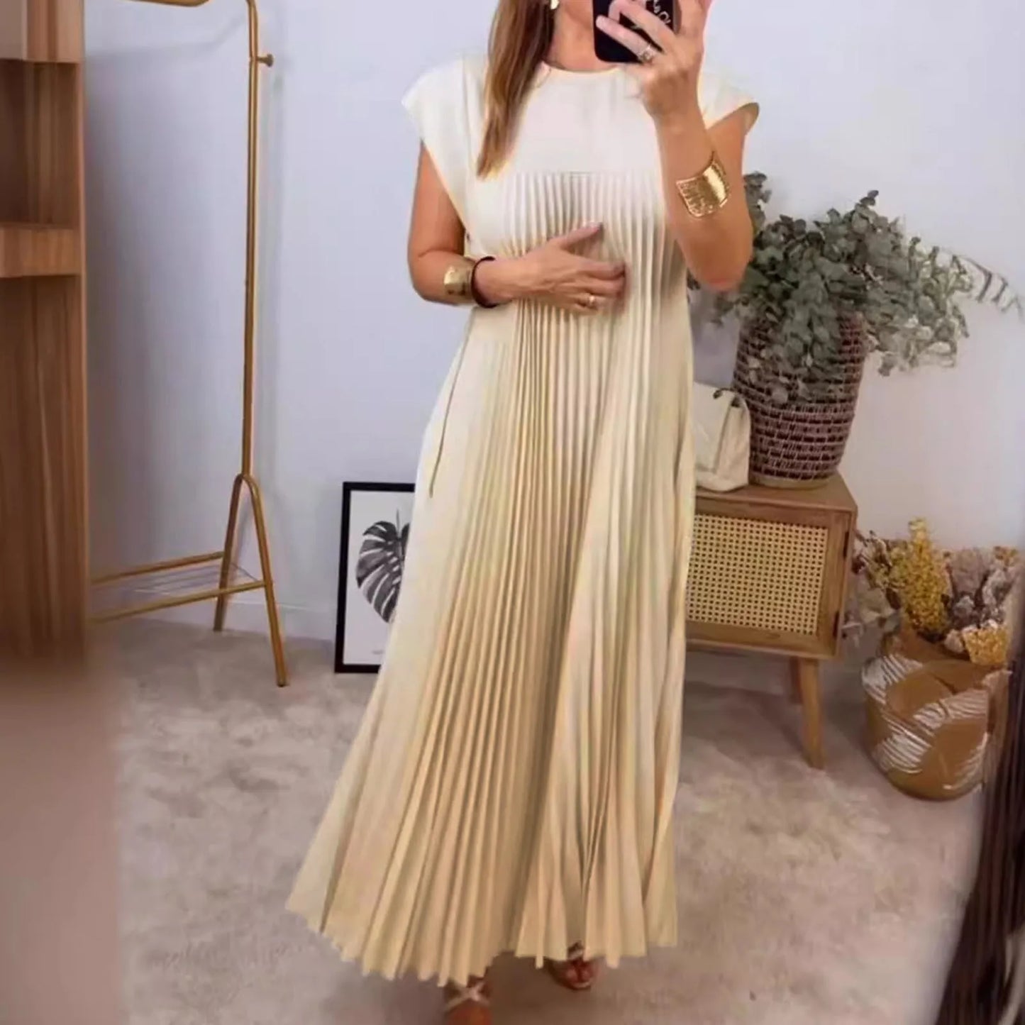 Loose Pleated Dress