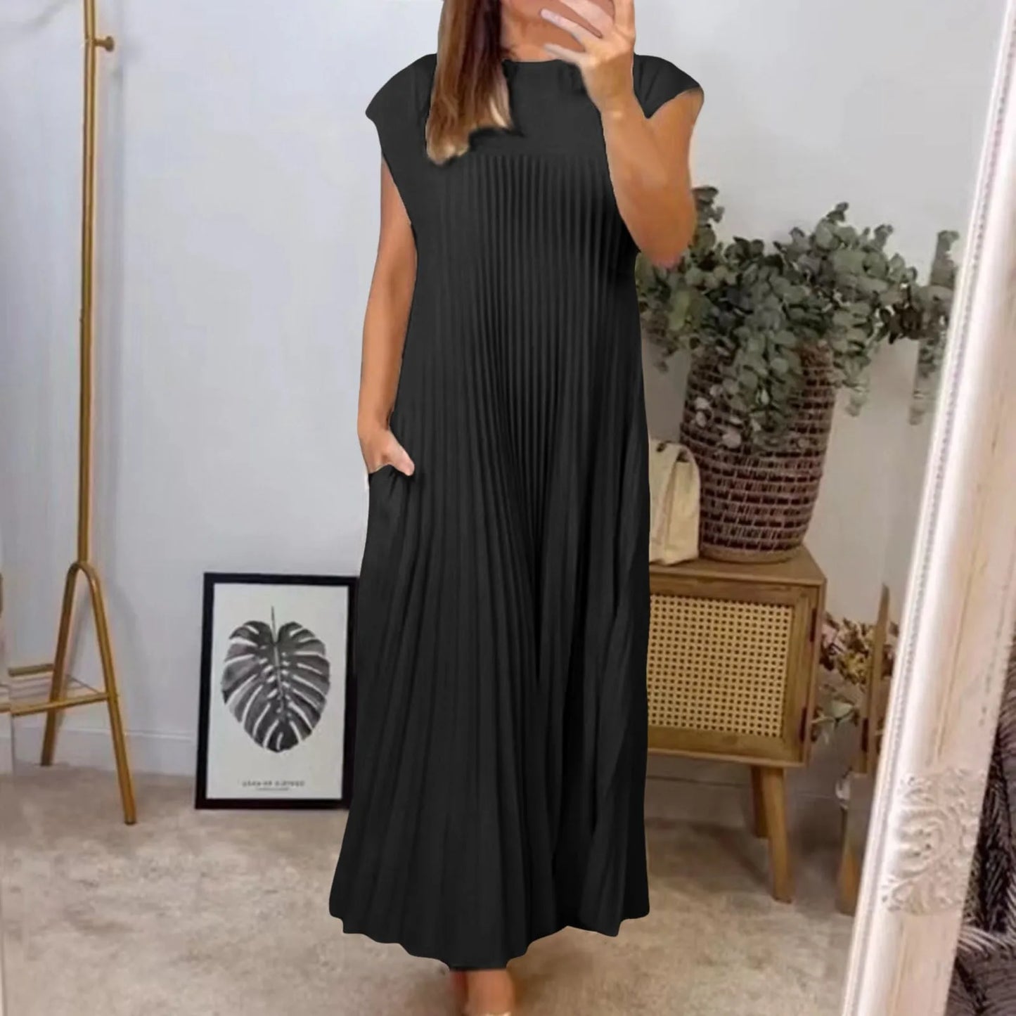 Loose Pleated Dress