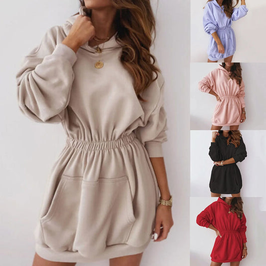 Woman Sweatshirt Hoodie Dress