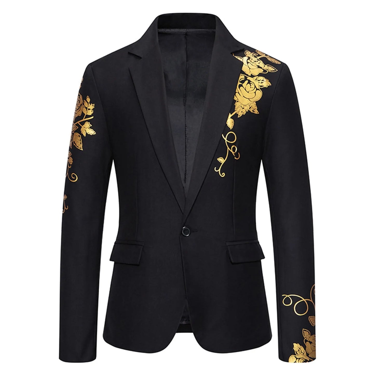 Gold Applique Suit Jacket For Men