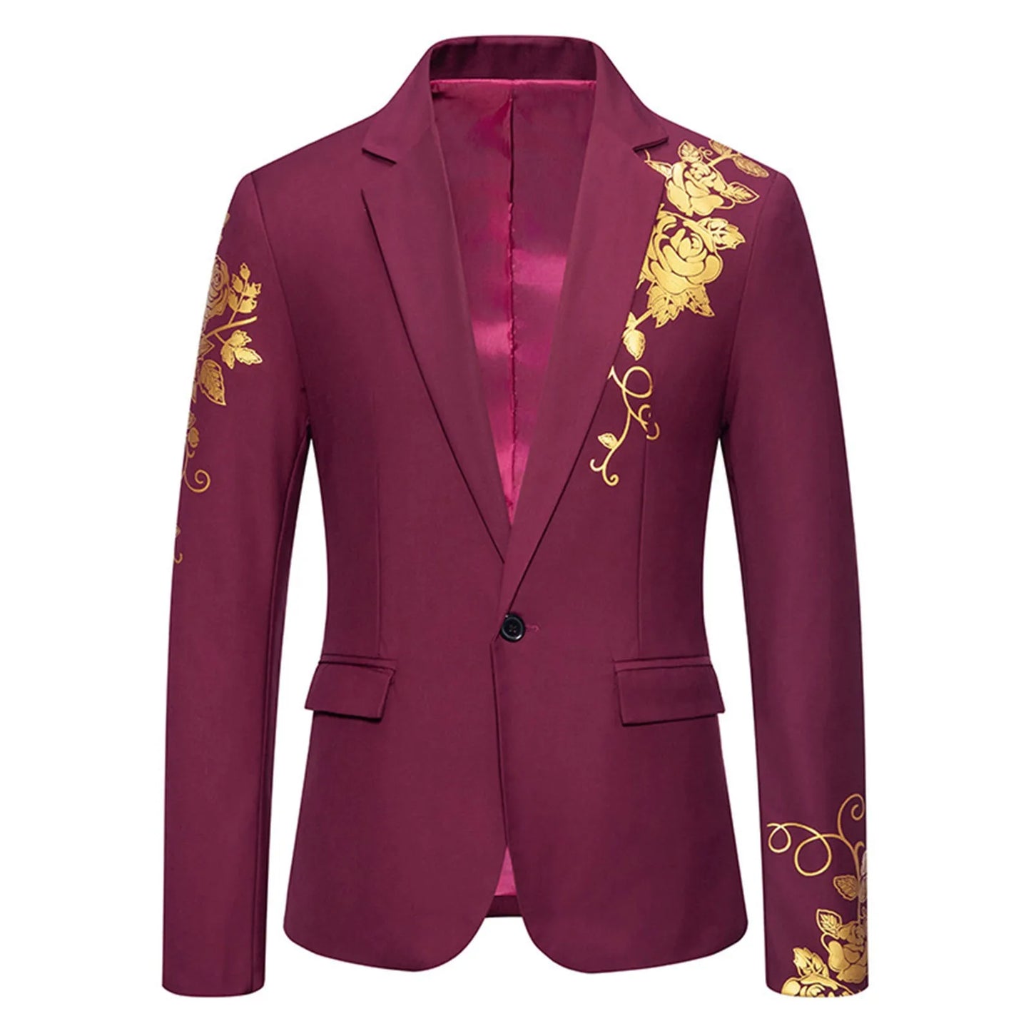 Gold Applique Suit Jacket For Men