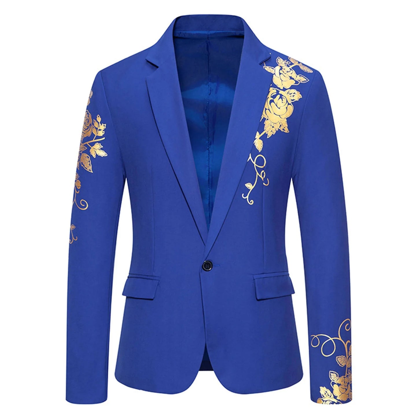 Gold Applique Suit Jacket For Men