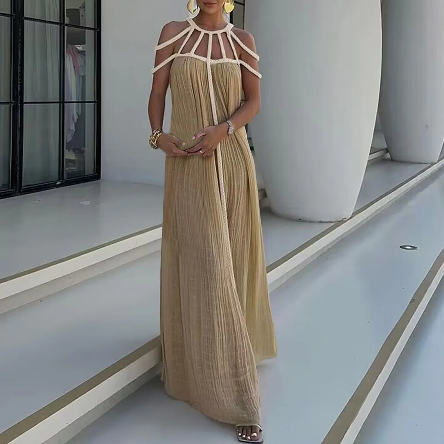 Off-Shoulder Long Dress