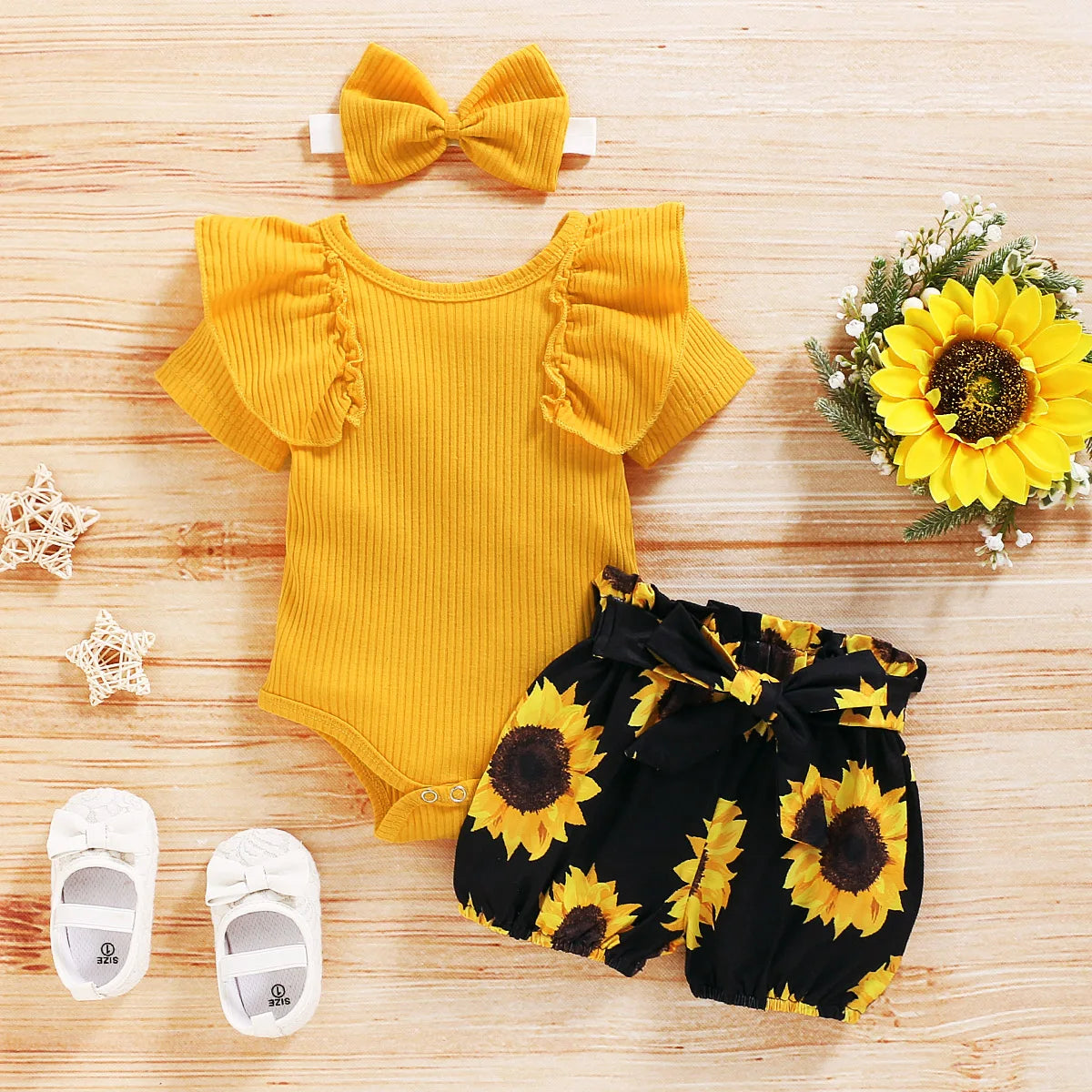 Sunflower Baby Girl Short Set