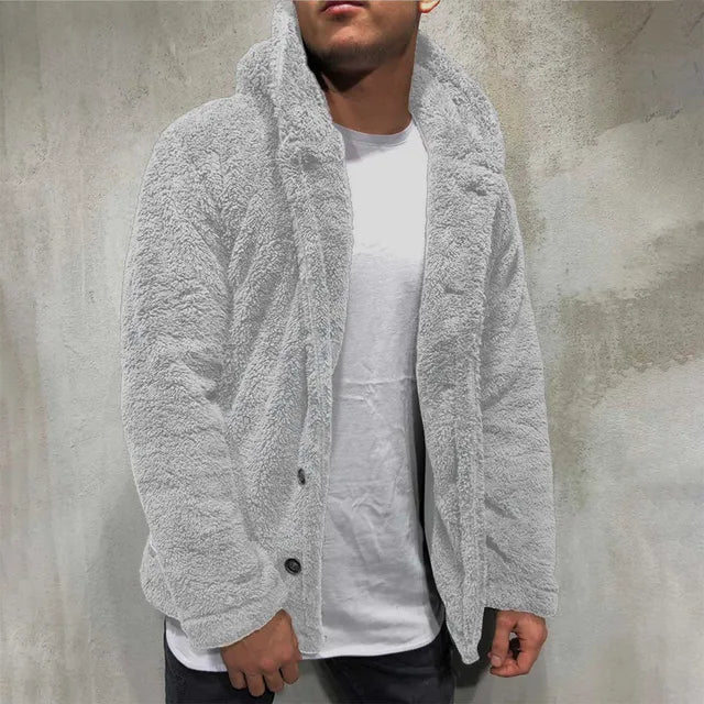 Luxury men's hooded sweater coat