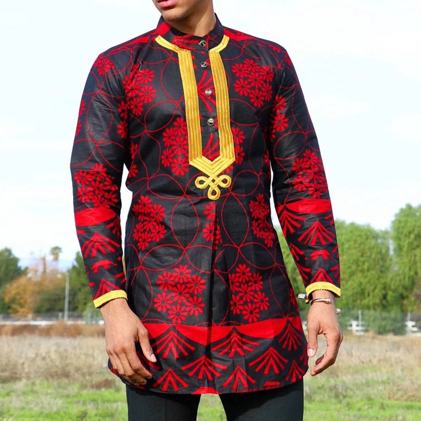 African Style Long Sleeve Shirt