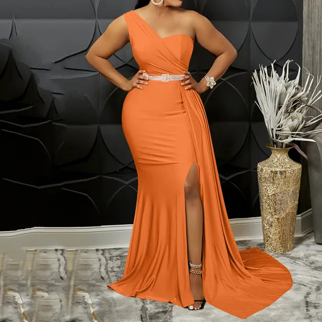 Elegant One Shoulder Formal Evening Dress