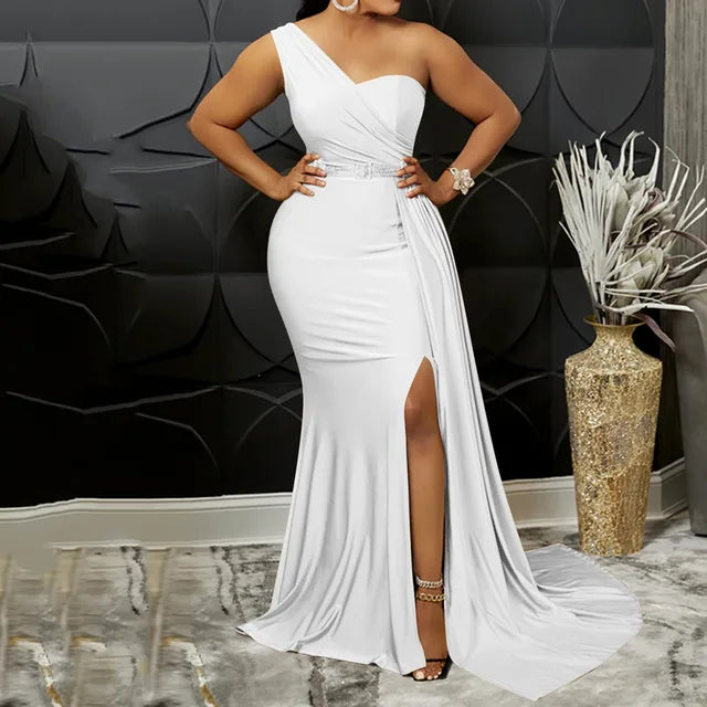 Elegant One Shoulder Formal Evening Dress