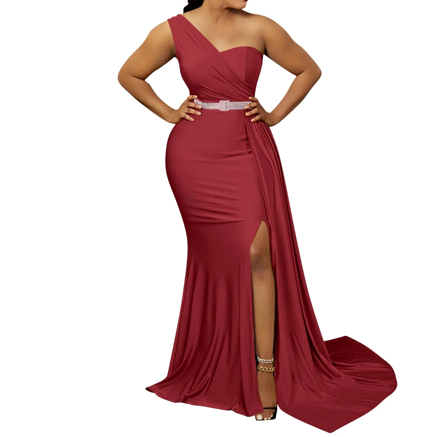 Elegant One Shoulder Formal Evening Dress